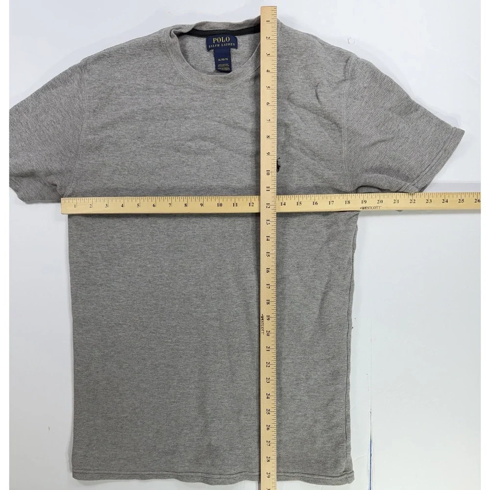 Polo Ralph Lauren Waffle Knit T Shirt Gray XL Short Sleeve Cotton